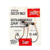 Джиг-головки волф. LJ кр. Decoy MG-3 №4/черный/вес 0,41 гр.