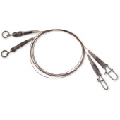 Поводок плетеный Quantum Q-Leader Stainless Steel camo steel 8.00кг 18lbs 30см 2шт