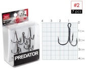 Крючки-тройники Lucky John PREDATOR сер. LJH234 разм.002 7 шт.