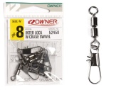 Вертлюги с застеж. двойные Owner INTER LOCK W CRANE разм.08 6шт.