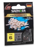 Крючки с поводком Saenger ОПАРЫШ/MADENHAKEN R-25 06-0.22мм 80см 10шт.