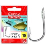 Крючки с поводком Quantum Crypton Feeder hook-to-nylon black nickel #14 - 0.14мм 70см 10шт