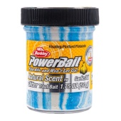 Паста форелевая Berkley PowerBait Natural Scent Glitter Trout Bait 50гр Garlic #White/Neon Blue