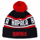 Шапка RAPALA с помпоном - черная с красным и белым