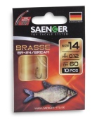 Крючки с поводком Saenger ЛЕЩ/BRASSE BR-24 14-0.12мм 60см 10шт.