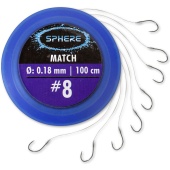 Крючки с поводком Browning Sphere Match black nickel #10 - 2.6кг 5.7lbs ?0.16мм 0.19гр 100см 8шт