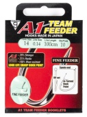 Крючки с поводком Gamakatsu Booklet A1 FINE FEEDER разм. 14-0.14мм 100см 10шт.