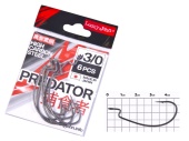 Крючки офсетные Lucky John PREDATOR сер. LJH350 разм.K03/0 6шт.