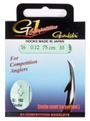 Крючки с поводком Gamakatsu Booklet FEEDER G1-102 разм. 16-0.12мм 75см 10шт.