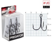 Крючки-тройники Lucky John PREDATOR сер. LJH234 разм.K01/0 6 шт.