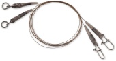 Поводок плетеный Quantum Q-Leader Stainless Steel camo steel 5.00кг 11lbs 60см 2шт