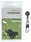 Вертлюги с застежкой Korum Feedabeads 10шт