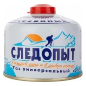 Газ для порт. плит "СЛЕДОПЫТ", метал. баллон, 230гр. резьб., (всесезонный) КОРЕЯ/24/