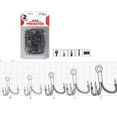 Крючки-тройники Cobra сер. CT320 разм.008 25шт. в блистере