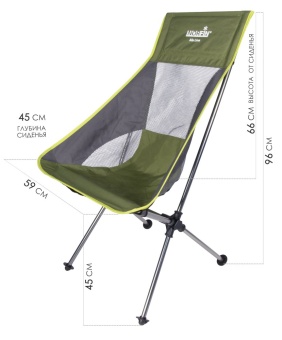 Кресло склад. Norfin IMPOLA COMPACT NF Alu
